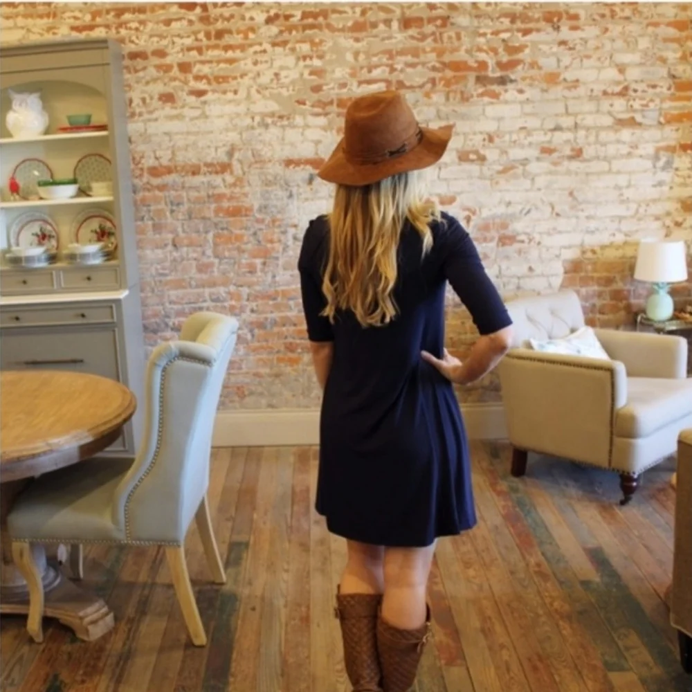 Infinity Raine Dress. Navy. Small - Picture 2 of 4